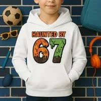 Haunted By 67 Halloween Meme Kids Hoodie thumb 2