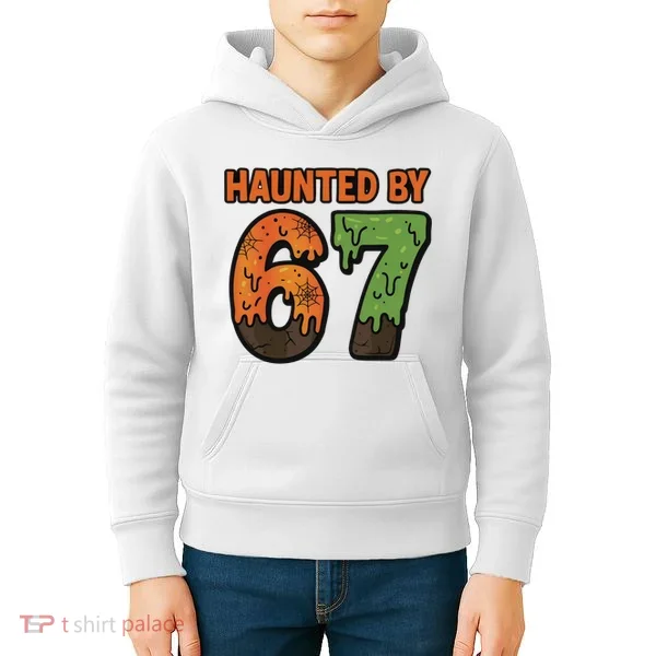 Haunted By 67 Halloween Meme Kids Hoodie