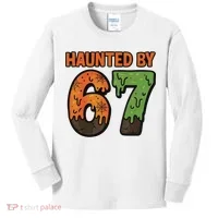 Haunted By 67 Halloween Meme Kids Long Sleeve Shirt thumb 0