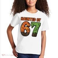 Haunted By 67 Halloween Meme Kids T-Shirt thumb 2