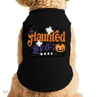 Haunted By 67 Halloween Funny Meme Joke Doggie Tank thumb 0