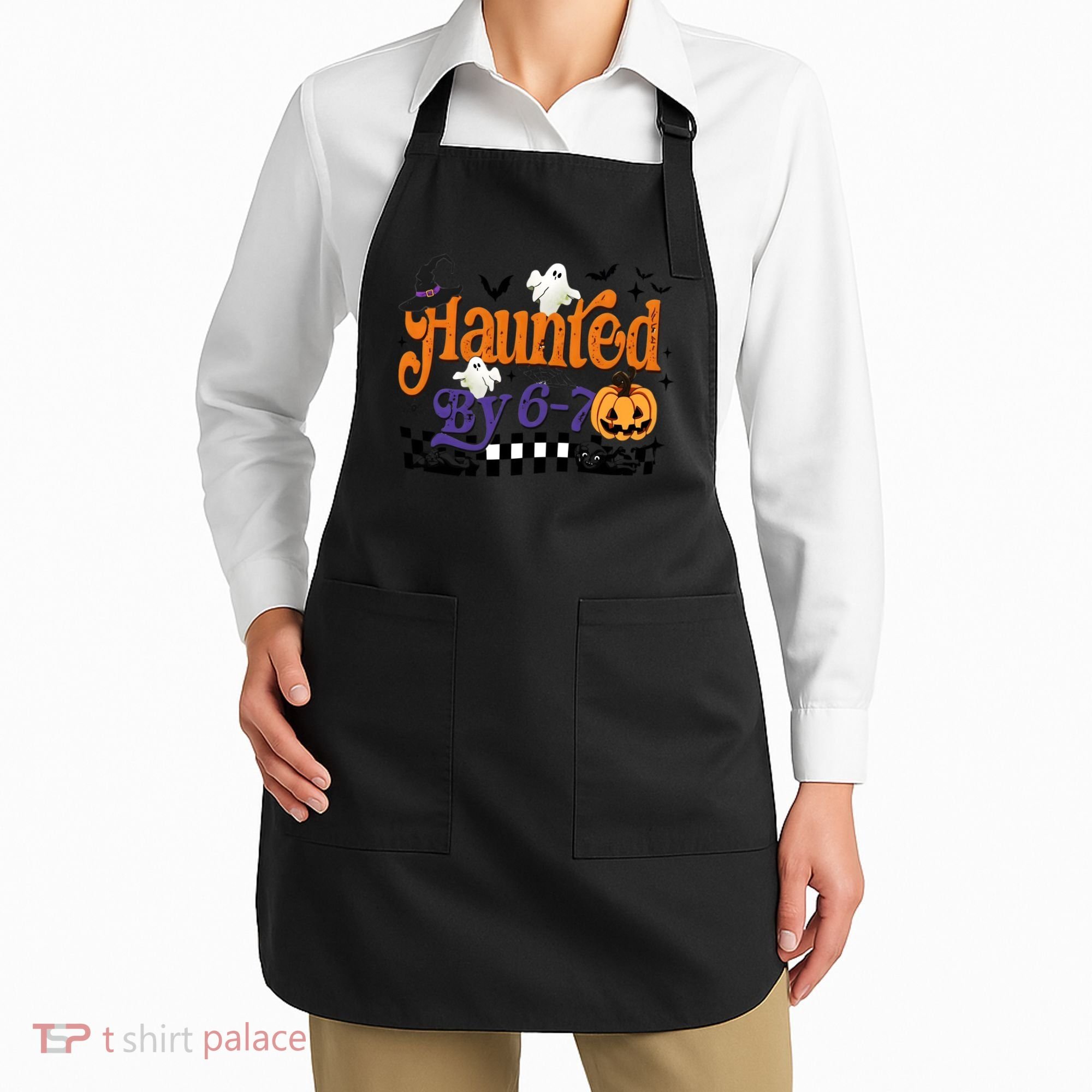 Haunted By 67 Halloween Funny Meme Joke Apron