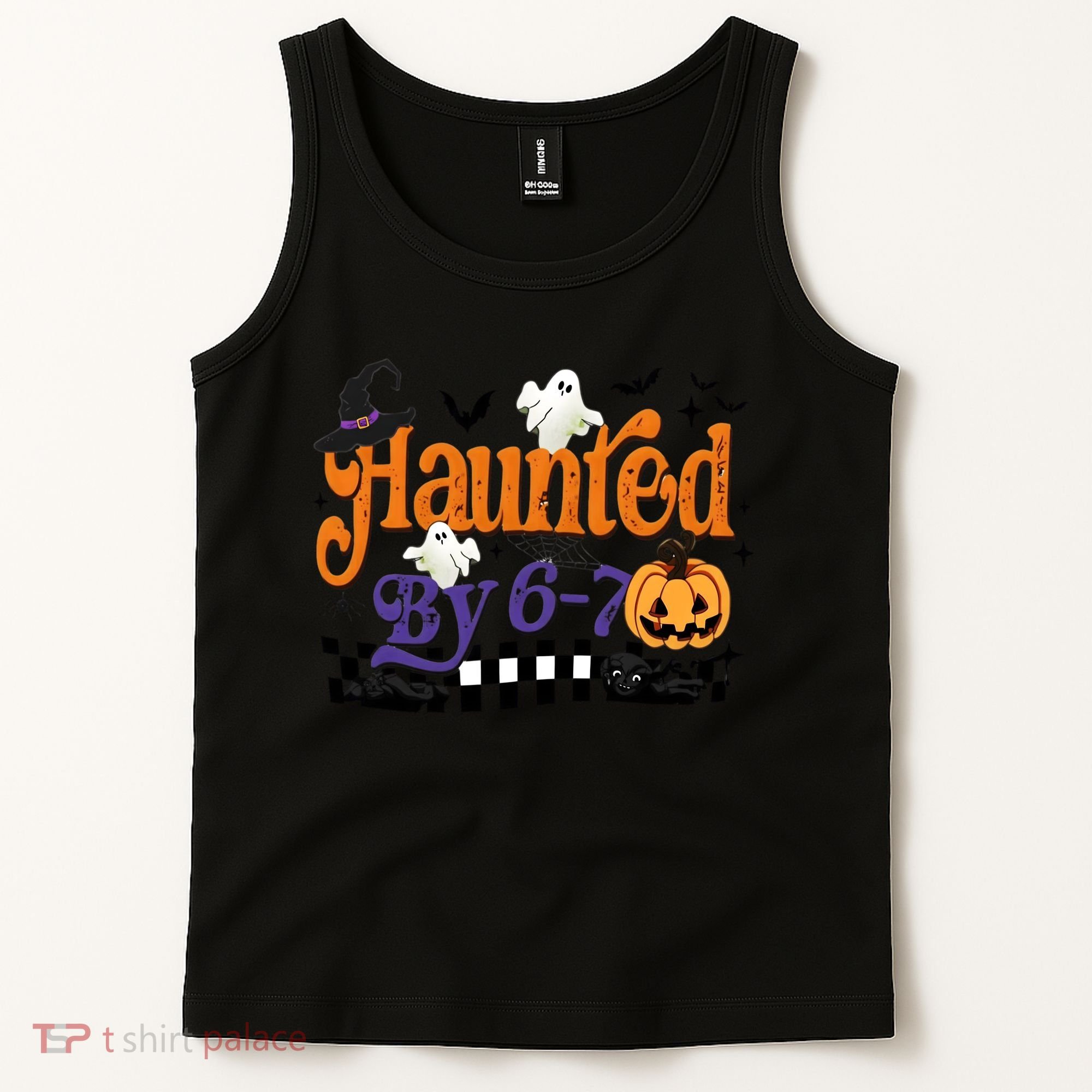Haunted By 67 Halloween Funny Meme Joke Tank Top