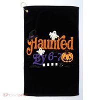 Haunted By 67 Halloween Funny Meme Joke Golf Towel thumb 0