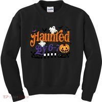 Haunted By 67 Halloween Funny Meme Joke Kids Sweatshirt thumb 0