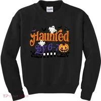 Haunted By 67 Halloween Funny Meme Joke Kids Sweatshirt thumb 0