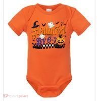 Haunted By 67 Halloween Funny Meme Joke Baby Bodysuit thumb 0