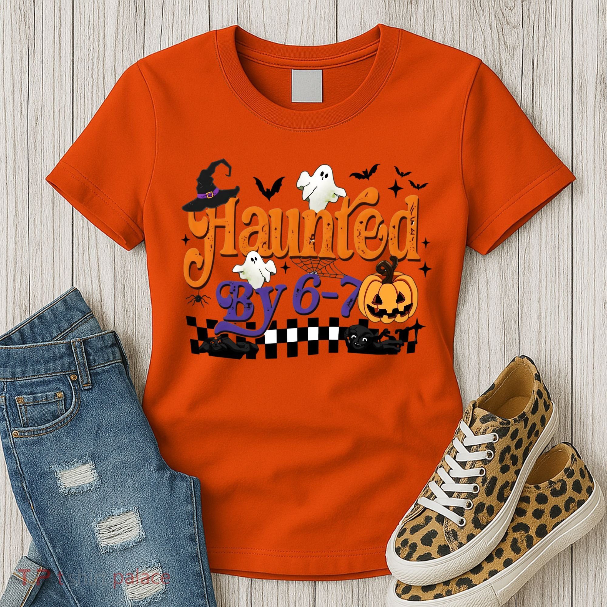 Haunted By 67 Halloween Funny Meme Joke Women's T-Shirt