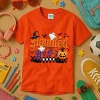 Haunted By 67 Halloween Funny Meme Joke Kids T-Shirt thumb 3