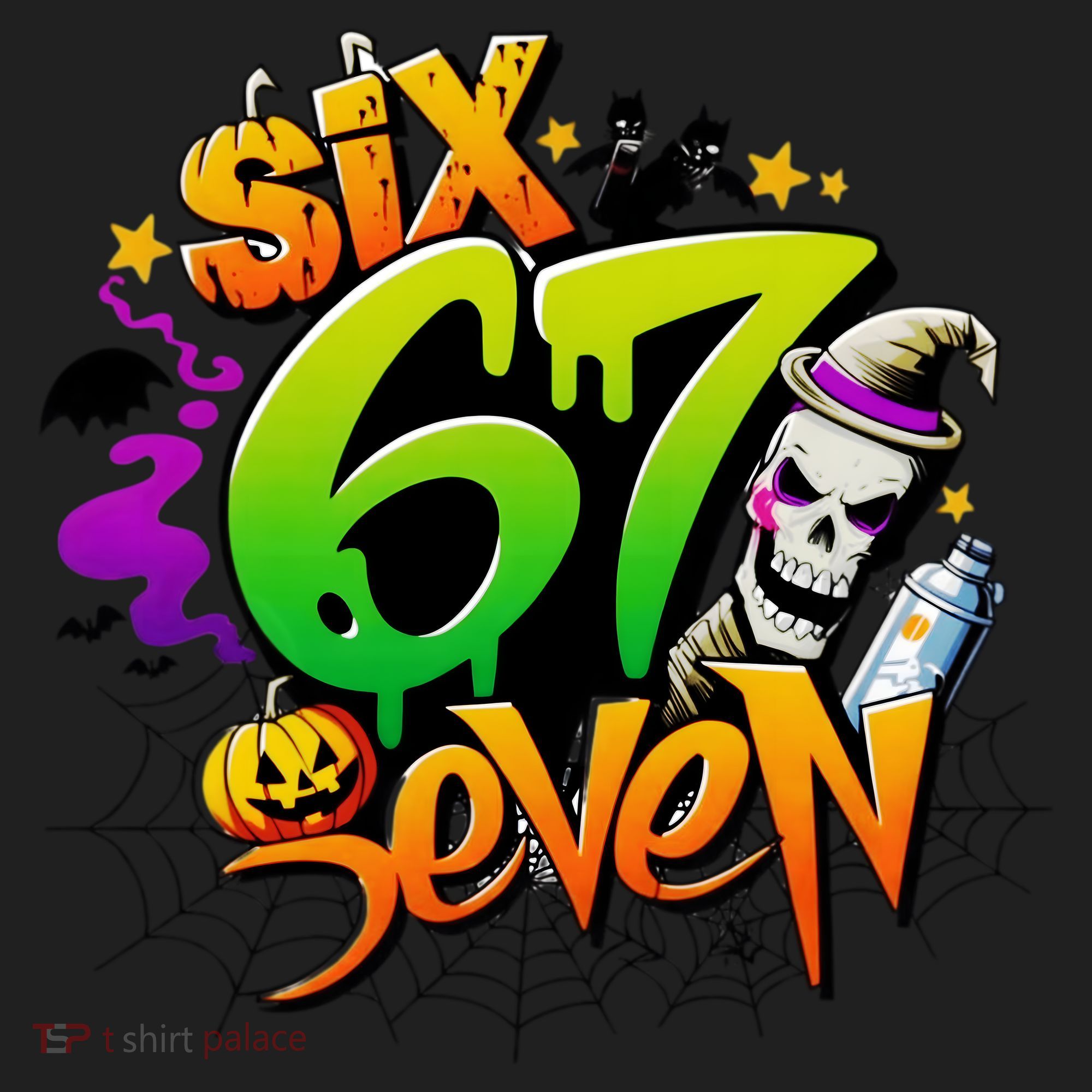 Haunted By 67 Halloween Meme Graffiti 6-7 Women's Sweatshirt