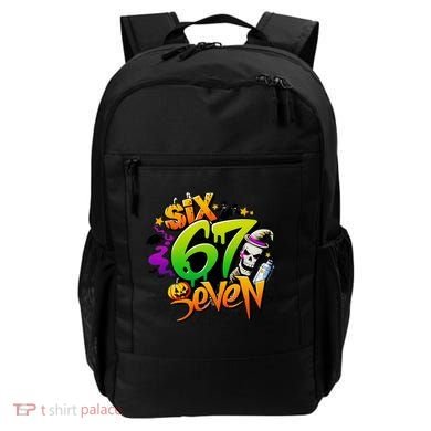 Haunted By 67 Halloween Meme Graffiti 6-7 Backpack