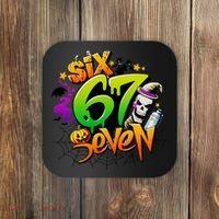 Haunted By 67 Halloween Meme Graffiti 6-7 Coaster thumb 0