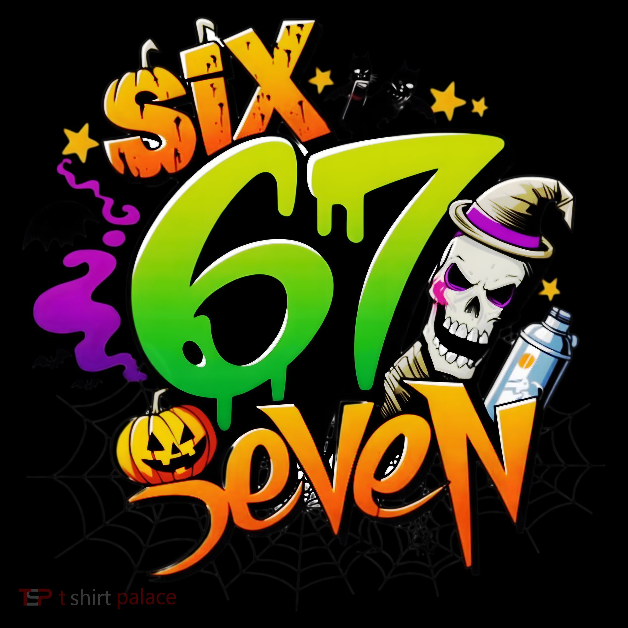 Haunted By 67 Halloween Meme Graffiti 6-7 Coaster