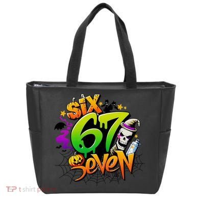 Haunted By 67 Halloween Meme Graffiti 6-7 Tote Bag
