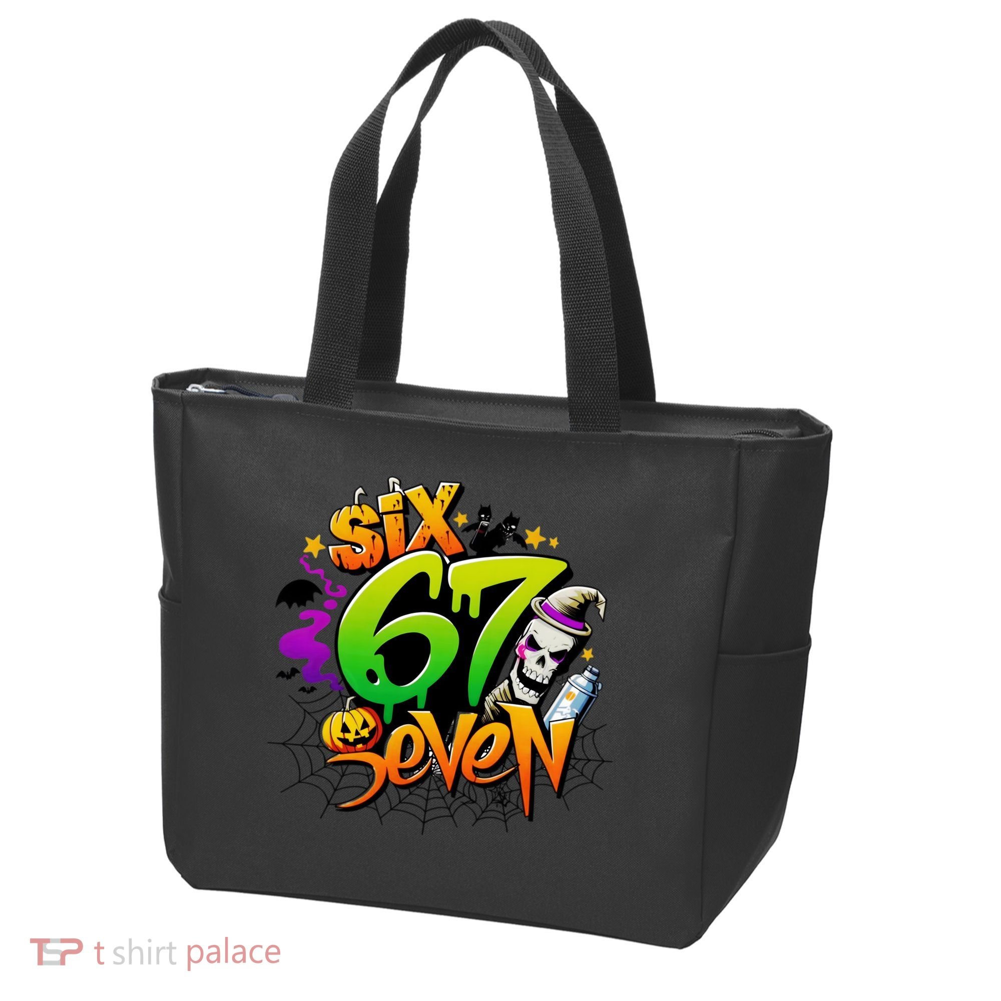 Haunted By 67 Halloween Meme Graffiti 6-7 Tote Bag