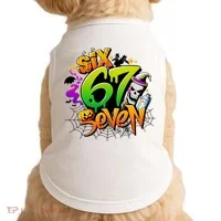 Haunted By 67 Halloween Meme Graffiti 6-7 Doggie Tank thumb 0