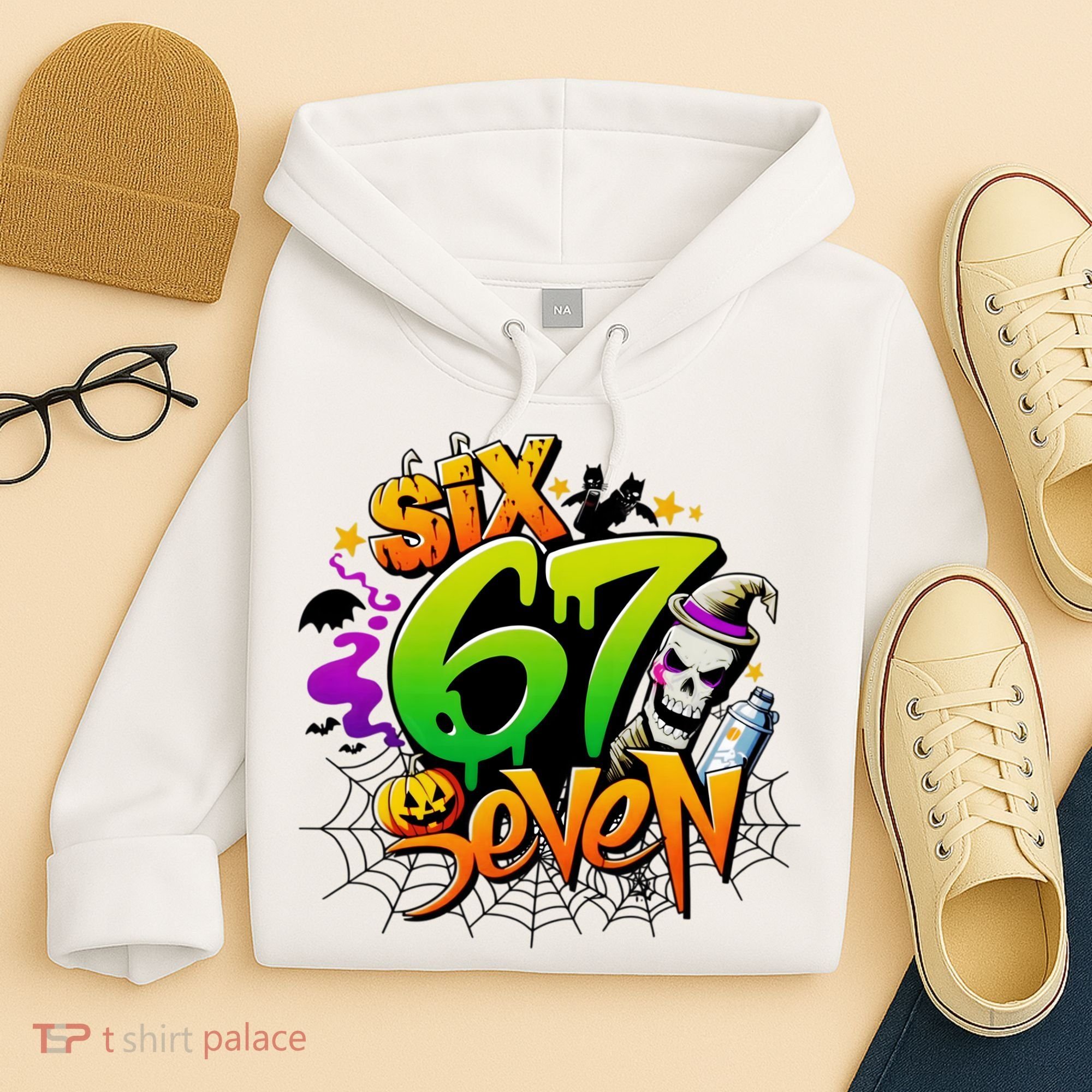 Haunted By 67 Halloween Meme Graffiti 6-7 Hoodie