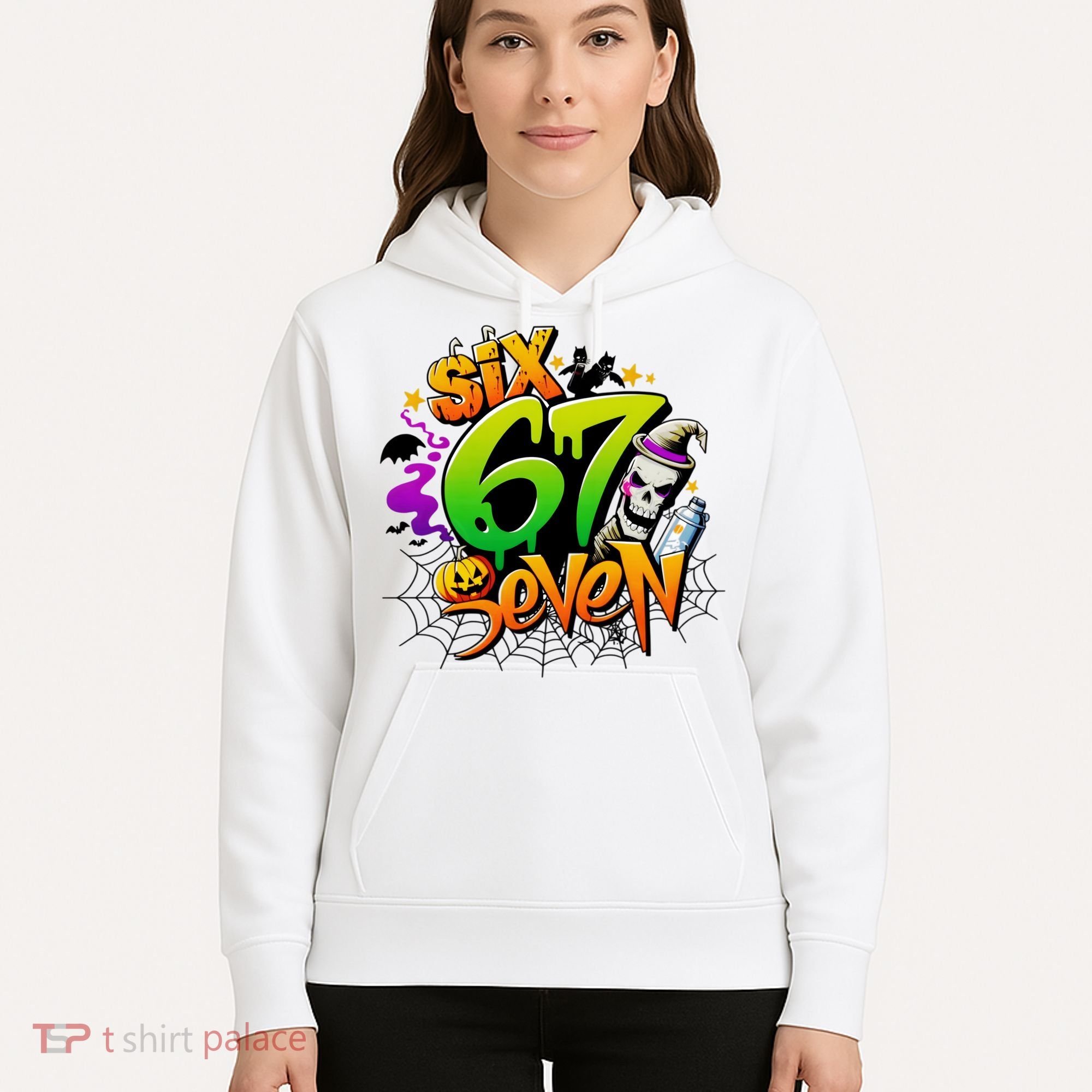 Haunted By 67 Halloween Meme Graffiti 6-7 Hoodie
