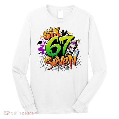 Haunted By 67 Halloween Meme Graffiti 6-7 Long Sleeve Shirt