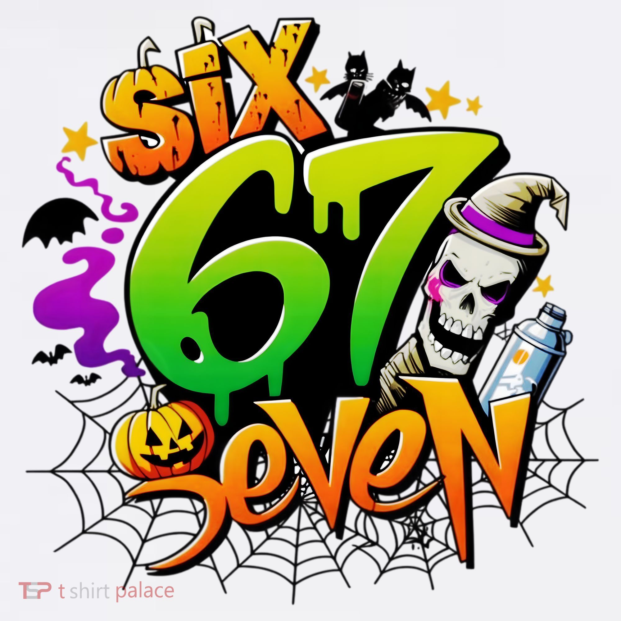 Haunted By 67 Halloween Meme Graffiti 6-7 Long Sleeve Shirt