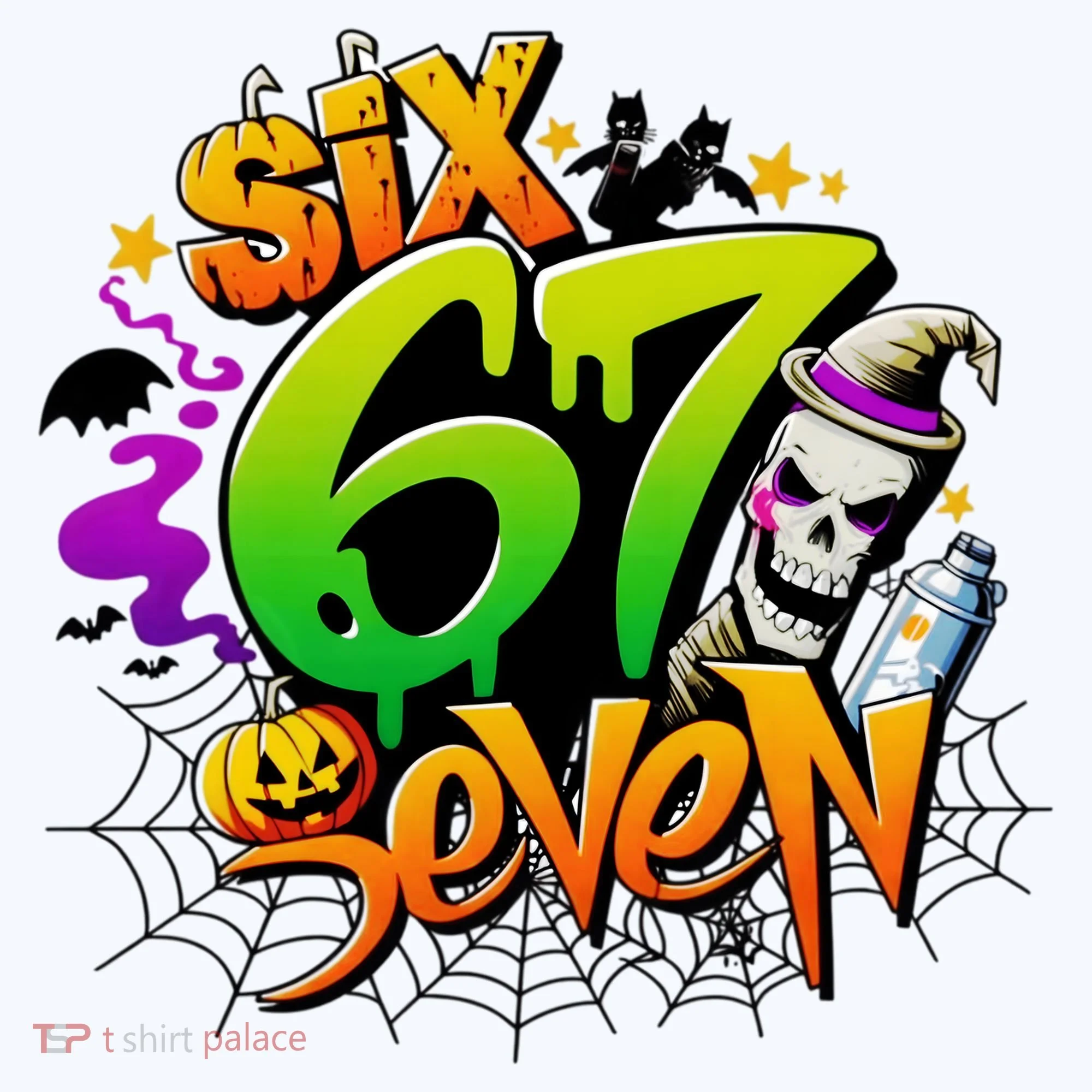 Haunted By 67 Halloween Meme Graffiti 6-7 Long Sleeve Shirt