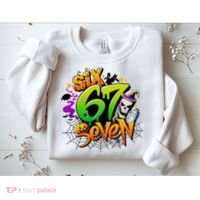 Haunted By 67 Halloween Meme Graffiti 6-7 Sweatshirt thumb 2