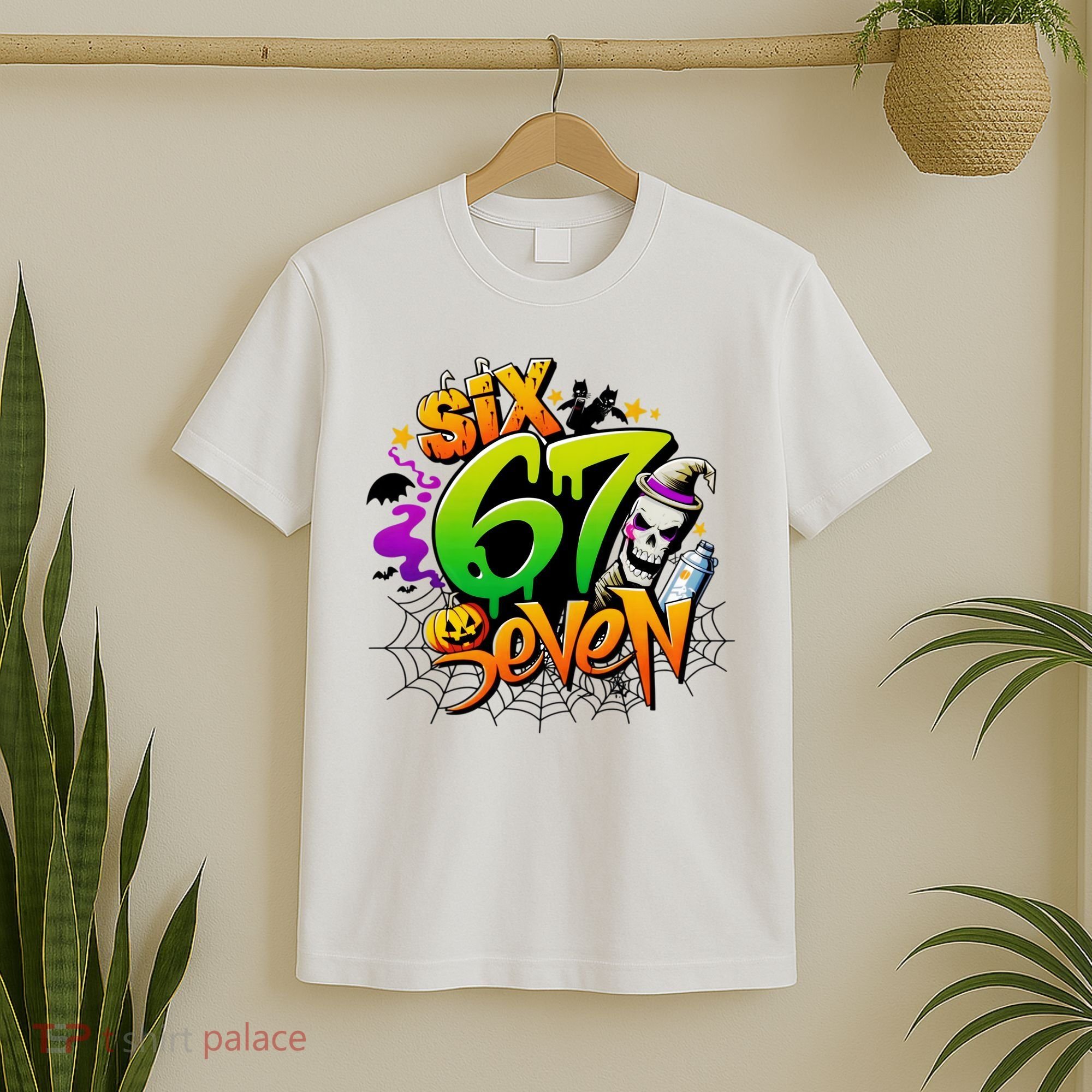 Haunted By 67 Halloween Meme Graffiti 6-7 T-Shirt
