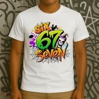 Haunted By 67 Halloween Meme Graffiti 6-7 T-Shirt thumb 3