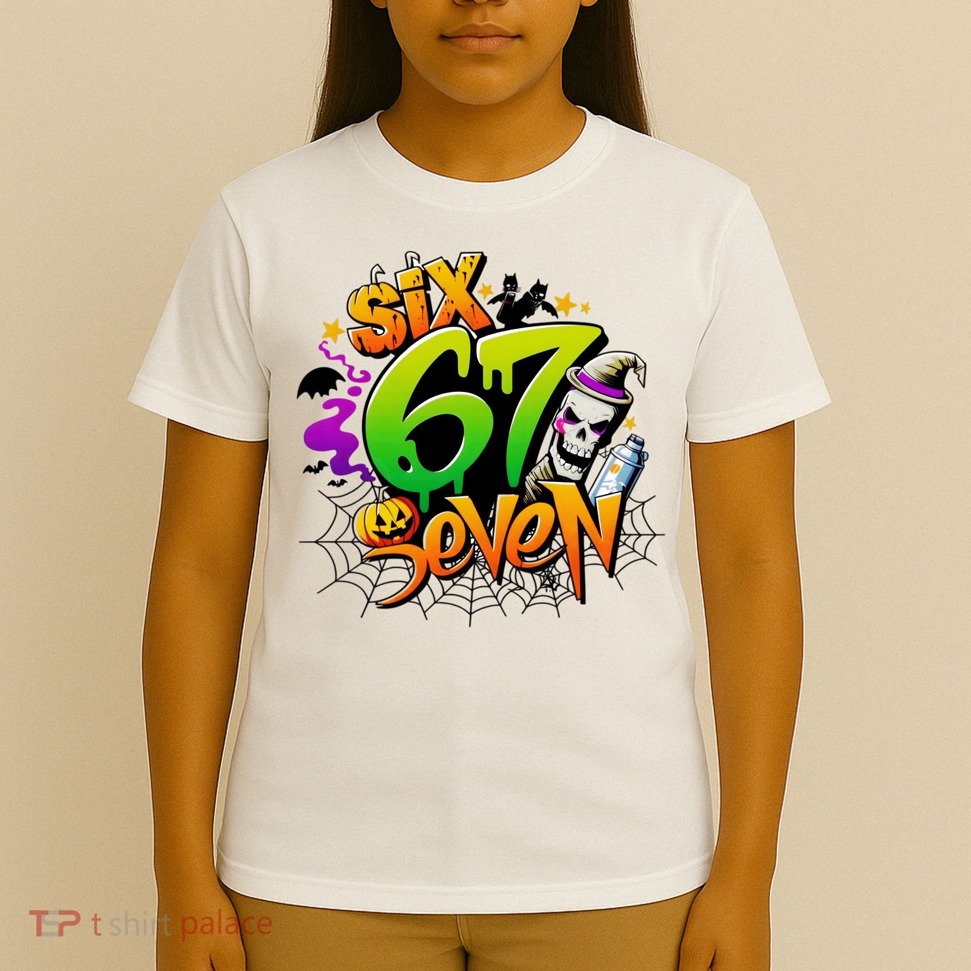Haunted By 67 Halloween Meme Graffiti 6-7 T-Shirt