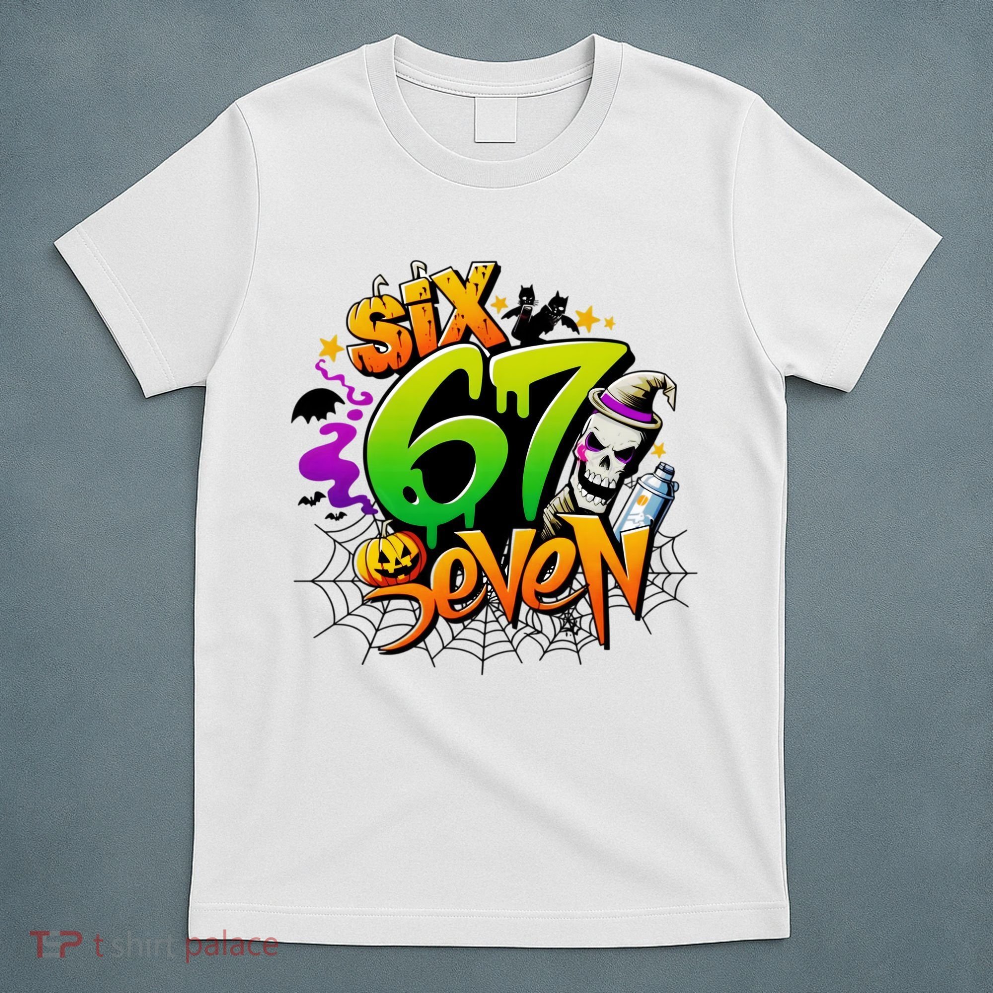 Haunted By 67 Halloween Meme Graffiti 6-7 T-Shirt