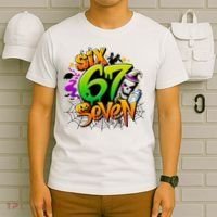 Haunted By 67 Halloween Meme Graffiti 6-7 T-Shirt thumb 6