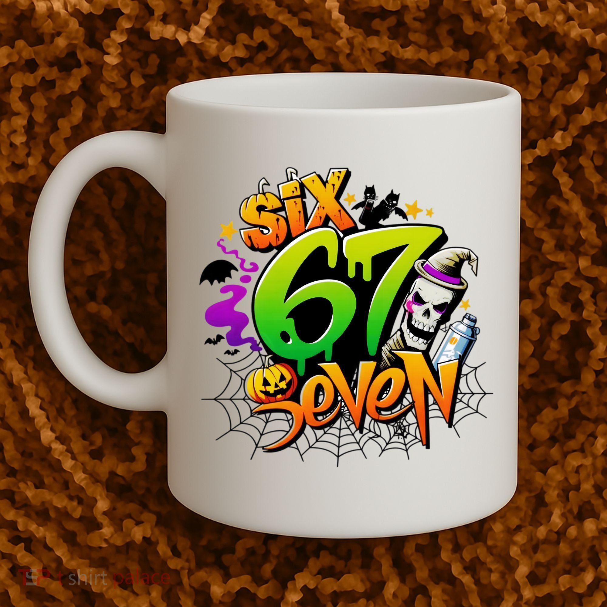 Haunted By 67 Halloween Meme Graffiti 6-7 Coffee Mug