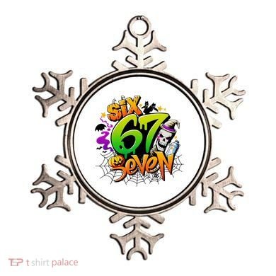 Haunted By 67 Halloween Meme Graffiti 6-7 Ornament