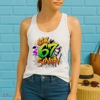 Haunted By 67 Halloween Meme Graffiti 6-7 Women's Tank Top thumb 2