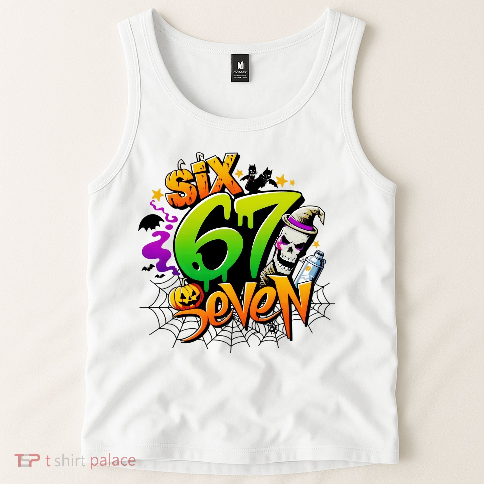 Haunted By 67 Halloween Meme Graffiti 6-7 Tank Top