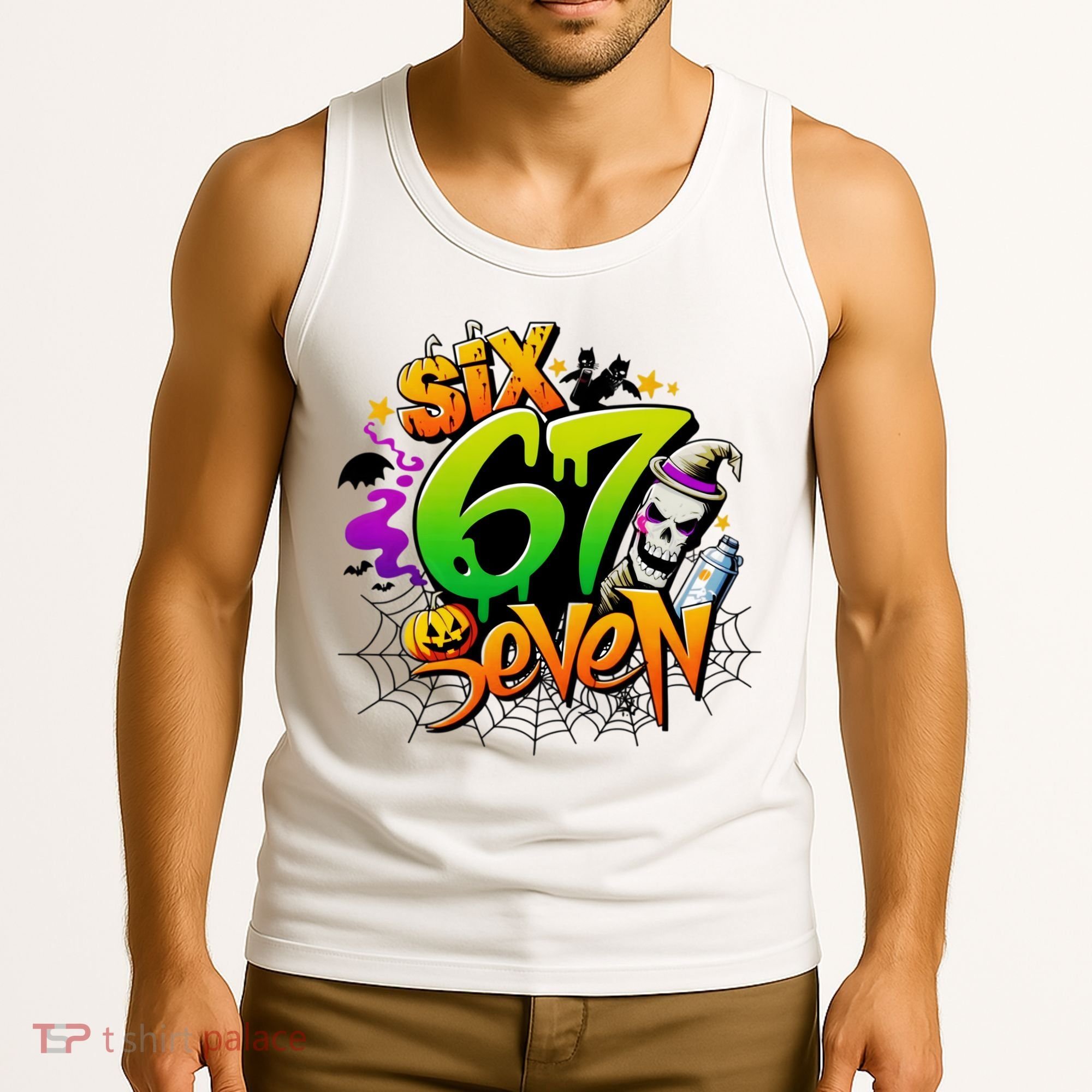 Haunted By 67 Halloween Meme Graffiti 6-7 Tank Top