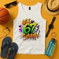 Haunted By 67 Halloween Meme Graffiti 6-7 Tank Top thumb 4