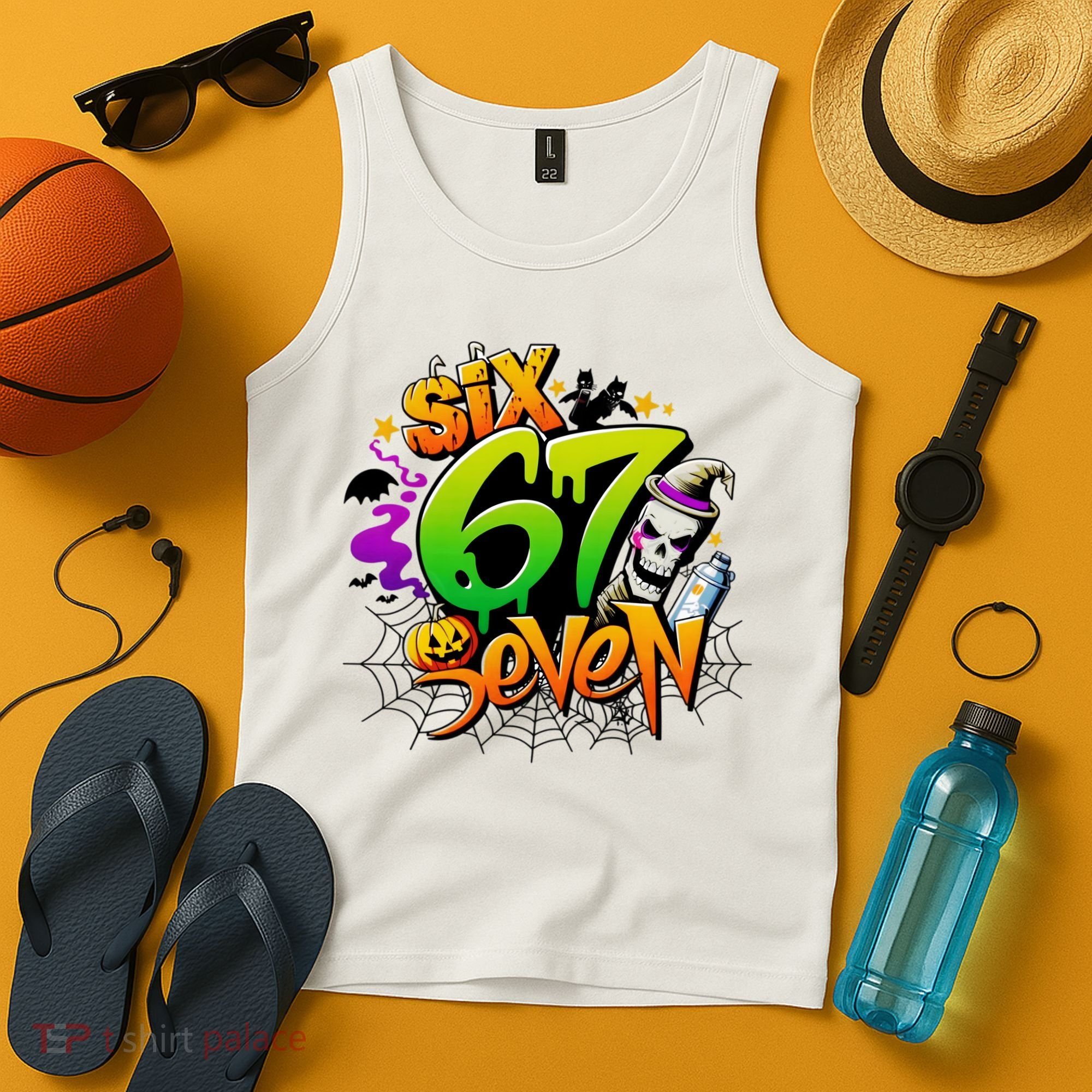 Haunted By 67 Halloween Meme Graffiti 6-7 Tank Top