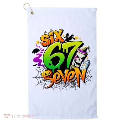 Haunted By 67 Halloween Meme Graffiti 6-7 Golf Towel