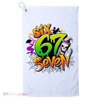 Haunted By 67 Halloween Meme Graffiti 6-7 Golf Towel thumb 0