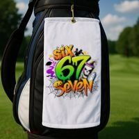 Haunted By 67 Halloween Meme Graffiti 6-7 Golf Towel thumb 2