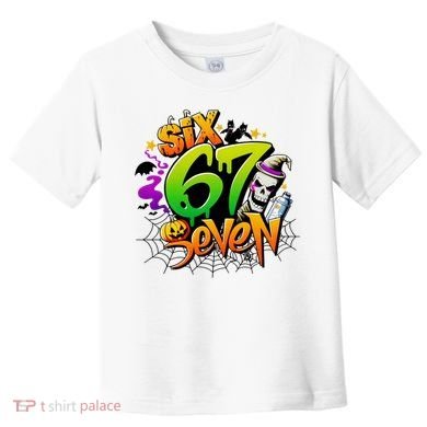 Haunted By 67 Halloween Meme Graffiti 6-7 Toddler T-Shirt