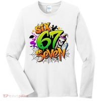 Haunted By 67 Halloween Meme Graffiti 6-7 Women's Long Sleeve Shirt thumb 0