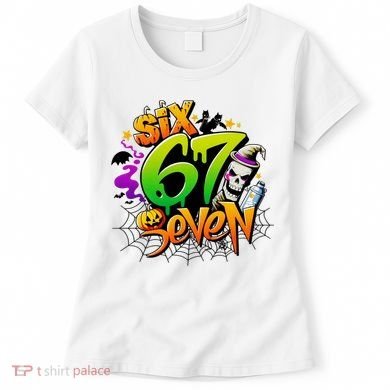 Haunted By 67 Halloween Meme Graffiti 6-7 Women's T-Shirt