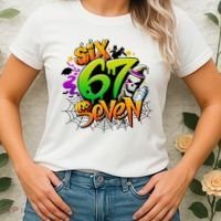 Haunted By 67 Halloween Meme Graffiti 6-7 Women's T-Shirt thumb 2