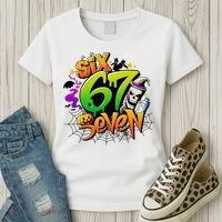 Haunted By 67 Halloween Meme Graffiti 6-7 Women's T-Shirt thumb 3