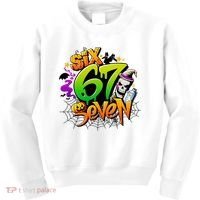 Haunted By 67 Halloween Meme Graffiti 6-7 Kids Sweatshirt thumb 0