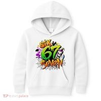 Haunted By 67 Halloween Meme Graffiti 6-7 Kids Hoodie thumb 0