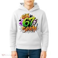 Haunted By 67 Halloween Meme Graffiti 6-7 Kids Hoodie thumb 4