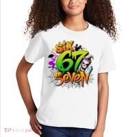 Haunted By 67 Halloween Meme Graffiti 6-7 Kids T-Shirt thumb 2